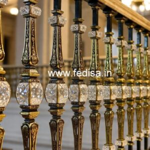 Brass Crystal Railings for Duplex Staircase CR-0990