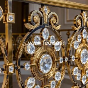 Designer Interior Brass Crystal Railing CR-0994