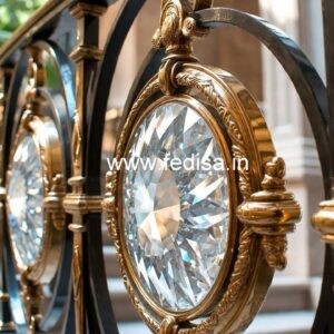 Elegant Luxury Stair Railings Brass Crystal CR-1006