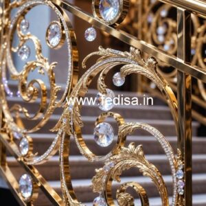 Stylish Brass Crystal Railings for Homes CR-1012