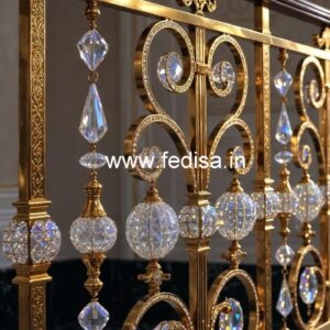 Premium Brass Crystal Railings for Interiors CR-1016