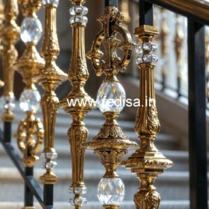 Luxury Brass Crystal Railings for Duplex Homes CR-1018