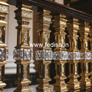 Custom Brass Crystal Railings for Homes CR-1032