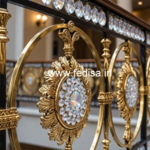 Luxury Brass Crystal Railings for Homes CR-1039