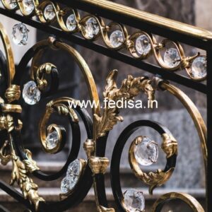 Elegant Brass Crystal Railings for Villas CR-1043