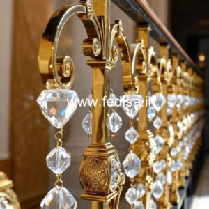Luxury Crystal Brass Railings for Interiors CR-1050