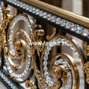 Stylish Brass Crystal Railing Designs CR-1051