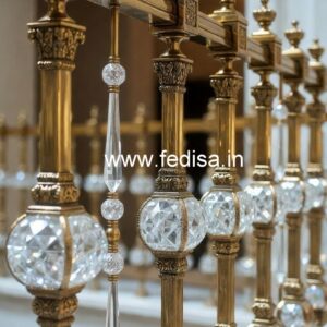 Royal Interior Brass Crystal Railings CR-1052