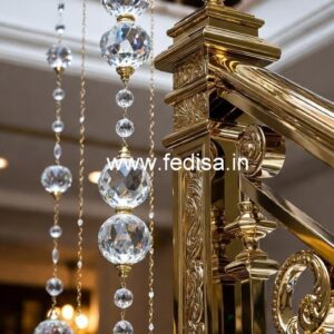 Classic Brass Crystal Railings for Interiors CR-1054