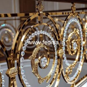Designer Brass Crystal Railings for Homes CR-1055