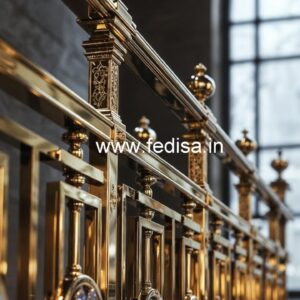 Elegant Brass Crystal Railings with Lighting CR-1056