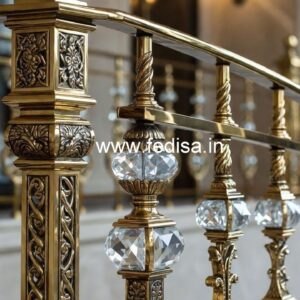 Modern Brass Crystal Stair Railings CR-1057