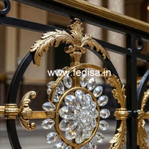 Premium Brass Crystal Railings for Villas CR-1059
