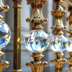 Luxury Brass Crystal Staircase Designs CR-1066