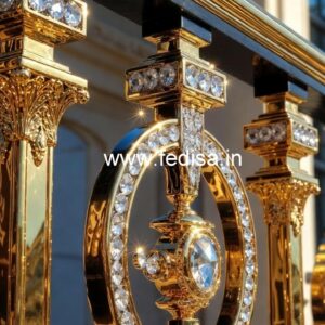 Luxury Brass Crystal Railings for Duplex CR-1070