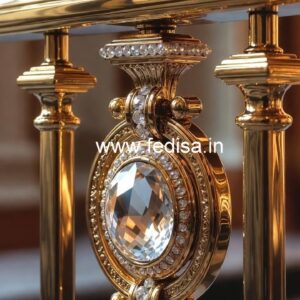 Stylish Brass Crystal Railings for Interiors CR-1071