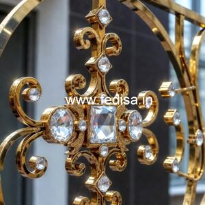 Premium Brass Crystal Railing for Villas CR-1073