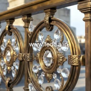 Luxury Crystal Brass Staircase Railings CR-1076