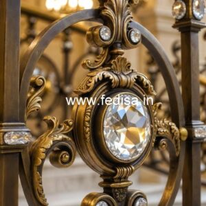 Stylish Brass Crystal Railing for Modern Homes CR-1077