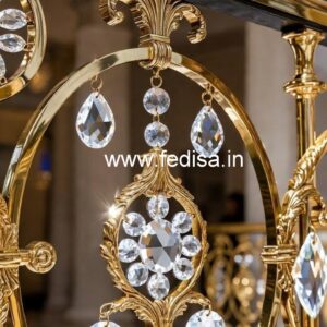 Elegant Interior Brass Crystal Railings CR-1079