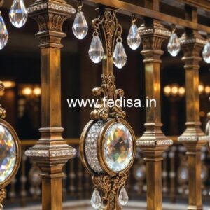 Designer Brass Crystal Railings for Luxury Homes CR-1080