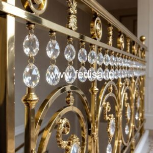 Premium Brass Crystal Railing Ideas CR-1082