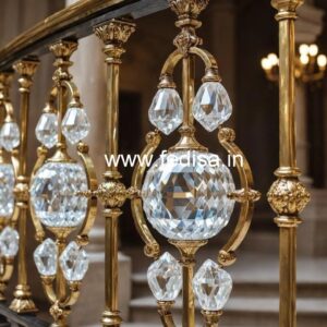 Stylish Brass Crystal Railings for Villas CR-1084