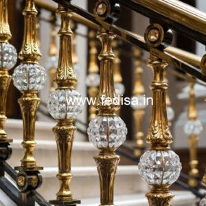 Premium Brass Crystal Railings for Luxury Homes CR-1092