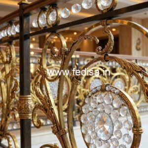 Stylish Brass Crystal Railings for Interior Design CR-1094
