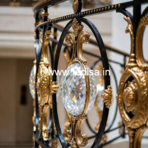 Luxury Brass Crystal Railings for Modern Interiors CR-1095