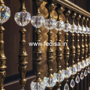 Premium Brass Crystal Railings for Architecture CR-1097
