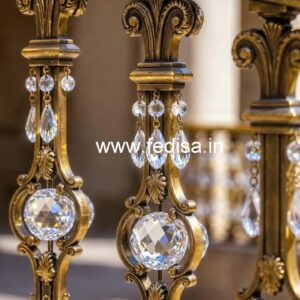 Elegant Brass Crystal Railings for Staircase Decor CR-1098