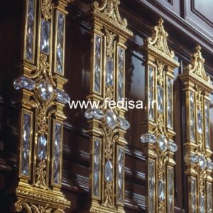 Stylish Brass Crystal Railings for Luxury Interiors CR-1099