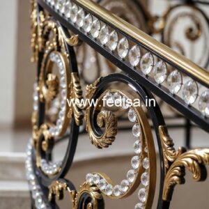 Designer Brass Crystal Railings for Architecture CR-1105
