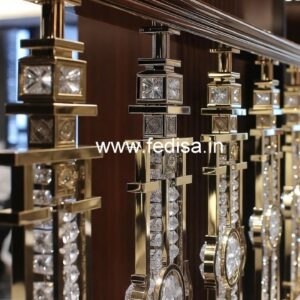 Premium Brass Crystal Railing for Luxury Interiors CR-1110