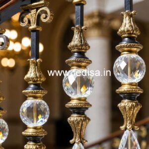 Modern Brass Crystal Railing Designs for Homes CR-1111