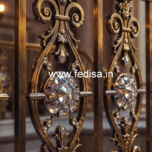 Decorative Brass Crystal Railing for Interiors CR-1114