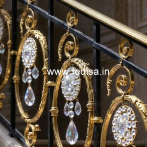 Custom Brass Crystal Railing Designs CR-1117