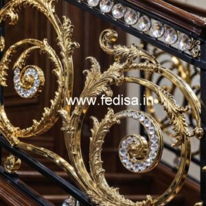Premium Brass Crystal Railings for Apartments CR-1128