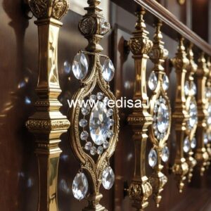 Designer Brass Crystal Staircase Concepts CR-1129