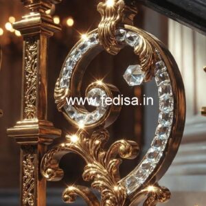 Premium Staircase Brass Crystal Railings CR-1131