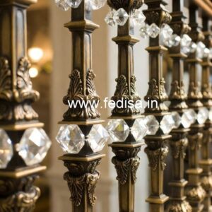 Premium Brass Crystal Staircase Designs CR-1140