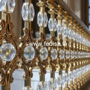Luxury Brass Crystal Railings for Interior Design CR-1147
