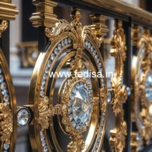 Luxury Brass Crystal Railings for Apartments CR-1149