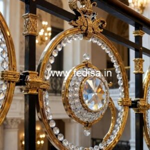 Elegant Brass Crystal Railings for Homes CR-1150