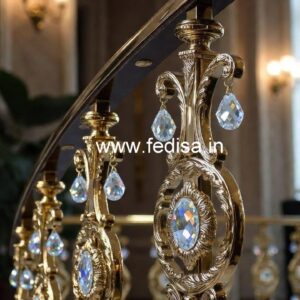 Luxury Brass Crystal Railings for Modern Homes CR-1156