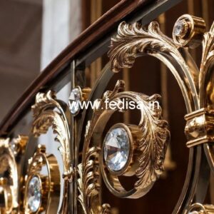 Premium Brass Crystal Railings for Projects CR-1162