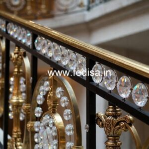 Modern Brass Crystal Railing Designs 2029 CR-1164
