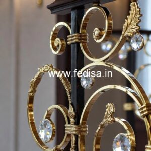 Premium Brass Crystal Railings for Duplex Homes CR-1169