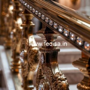 Stylish Brass Crystal Railings for Apartments CR-1170